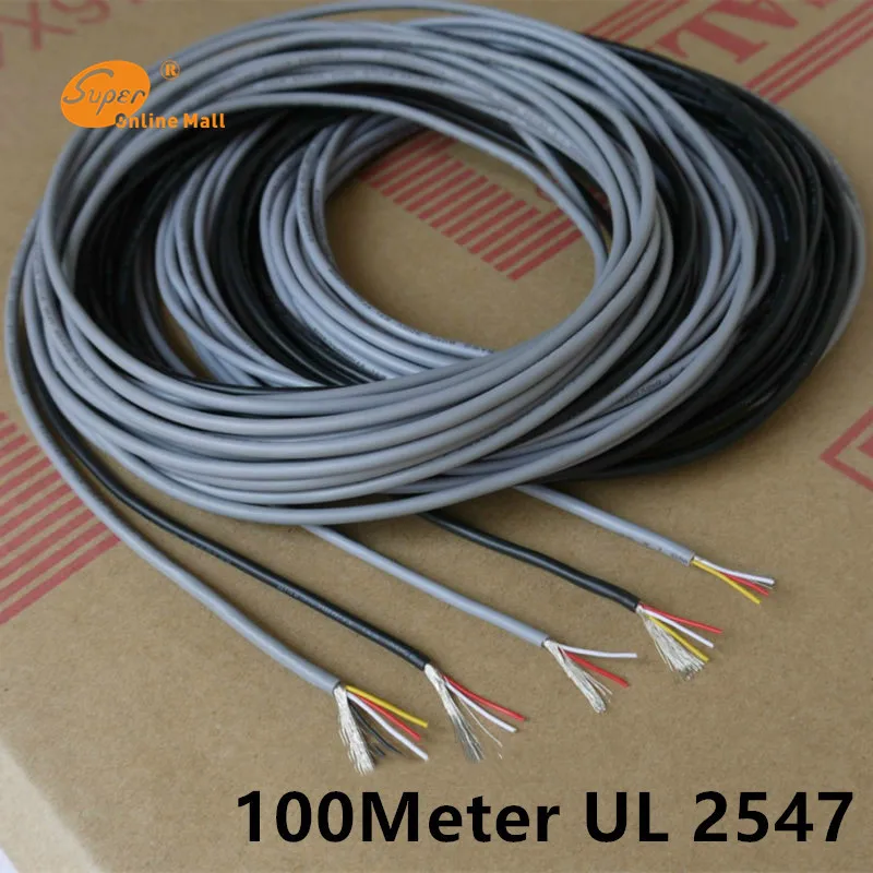 Многожильный Кабель управления, 100 м, UL 2547 28/26/24 AWG, медный провод, экранированный аудиокабель, кабель для наушников, сигнальная линия
Многожильный Кабель управления, 100 м, UL 2547 28/26/24 AWG, медный провод, экранированный аудиокабель, кабель для наушников, сигнальная линия
