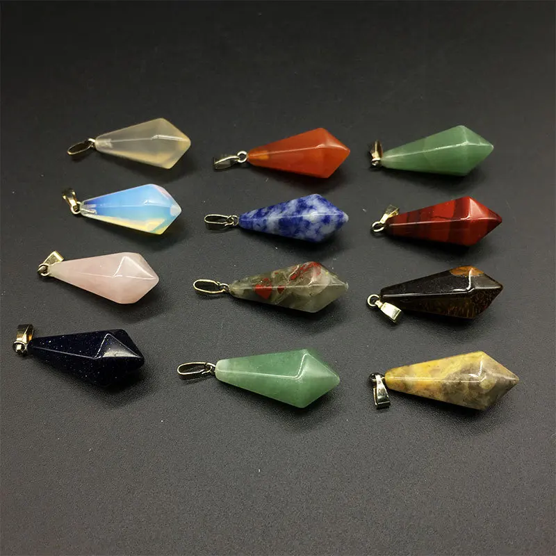 12pcs/lot Natural Stone Pendants Six-sided Pyramid Shape Mix Color Stones Pendant For Necklace Making DIY Jewelry Accessories
12pcs/lot Natural Stone Pendants Six-sided Pyramid Shape Mix Color Stones Pendant For Necklace Making DIY Jewelry Accessories