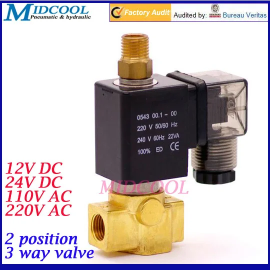 2 position 3 port Direct acting NC solenoid valve 1/8" 24V DC NBR brass for Pneumatic control systems ,testing equipment
2 position 3 port Direct acting NC solenoid valve 1/8" 24V DC NBR brass for Pneumatic control systems ,testing equipment