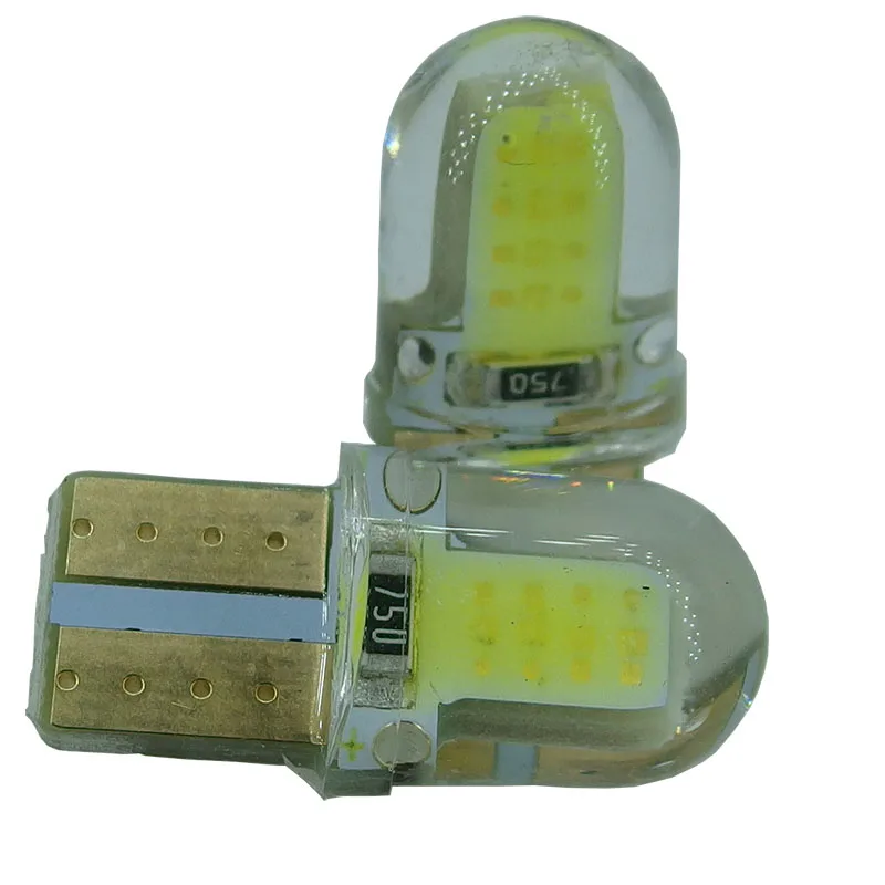 2 шт. светодиодный светодиодные лампы T10 LED W5W белые 194 168 501 COB Короткие