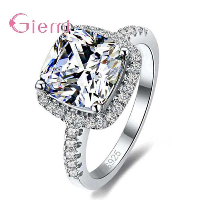 Real 925 Sterling Silver Rings With Shiny Cubic Zirconia For Women Bridal Wedding Engagement Accessory Anel Jewelry
Real 925 Sterling Silver Rings With Shiny Cubic Zirconia For Women Bridal Wedding Engagement Accessory Anel Jewelry