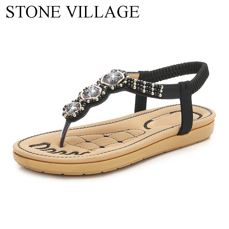2019 Summer Women Rhinestones Flat Beach Sandals Female T-strap Flip Flops Tong Elastic Band Ladies Gladiator Women Sandals
2019 Summer Women Rhinestones Flat Beach Sandals Female T-strap Flip Flops Tong Elastic Band Ladies Gladiator Women Sandals
