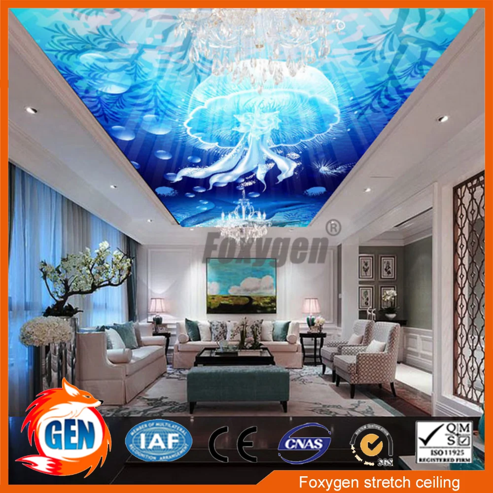Home decor material Dightal printing UV printed suspended ceiling PVC stretch ceiling fabric
Home decor material Dightal printing UV printed suspended ceiling PVC stretch ceiling fabric