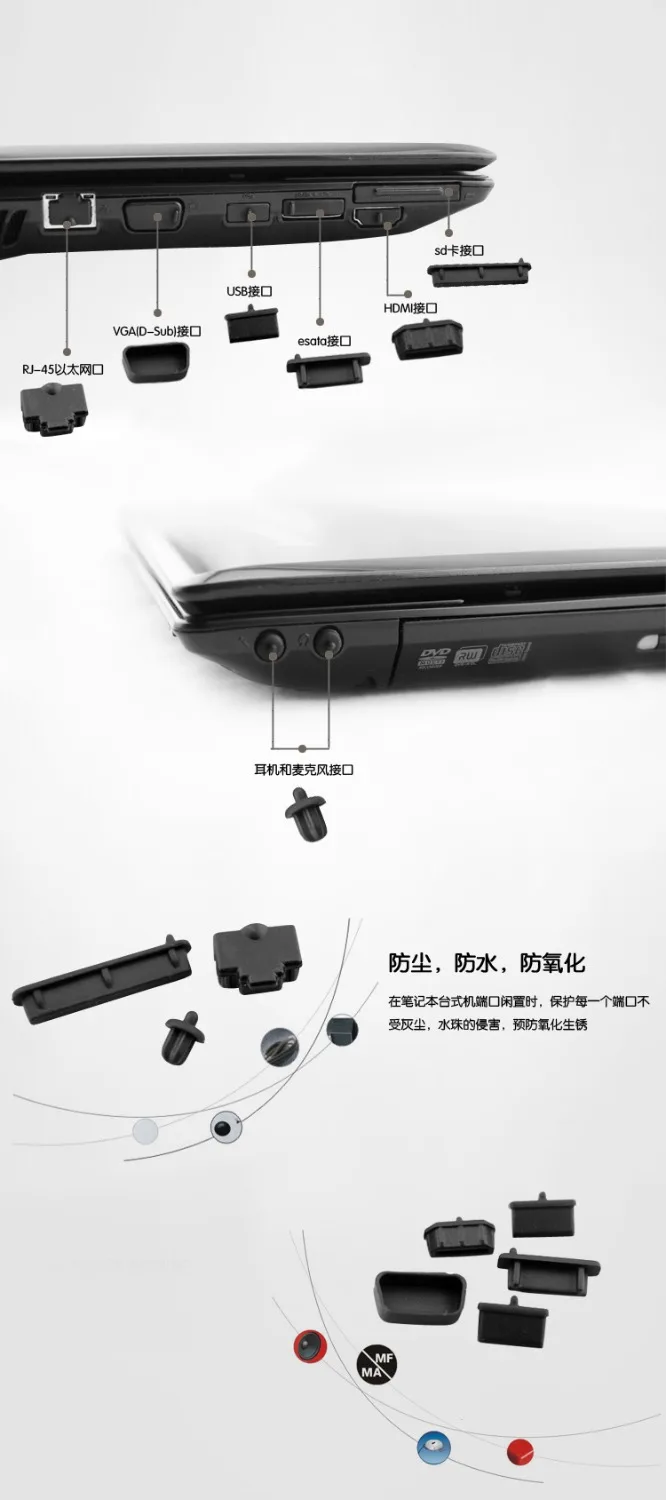 Laptop Dustproof Black Silicone plug port cover For ASUS G55 G55VW G46 G46VW G46VM
Laptop Dustproof Black Silicone plug port cover For ASUS G55 G55VW G46 G46VW G46VM