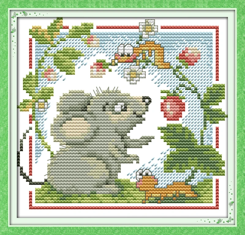 Fruit cross stitch kit cartoon mouse animal 14ct 11ct count print canvas stitches embroidery DIY handmade needlework plus
Fruit cross stitch kit cartoon mouse animal 14ct 11ct count print canvas stitches embroidery DIY handmade needlework plus