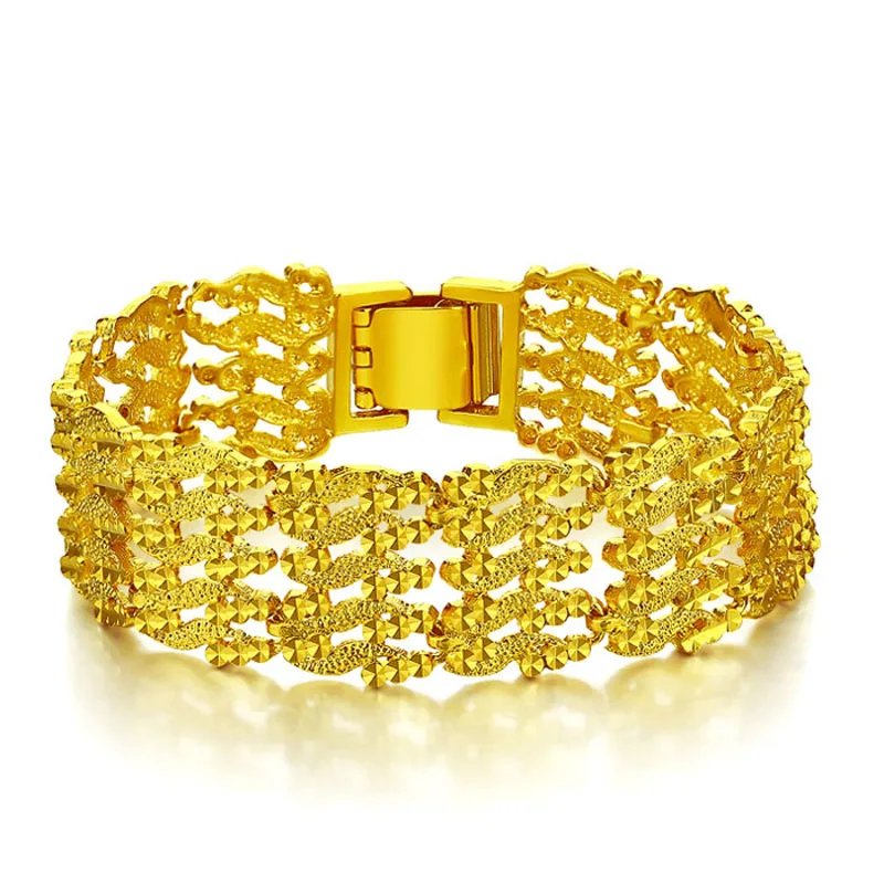 Wholesale New gold color fashion pop bracelet punk style 18cm 20mm wide bracelet Men Wedding jewelry Christmas gift For women
Wholesale New gold color fashion pop bracelet punk style 18cm 20mm wide bracelet Men Wedding jewelry Christmas gift For women