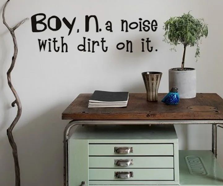 Фото DCTOP Boy. N. a шумовая грязь на нем Наклейка стену для детской комнаты - купить