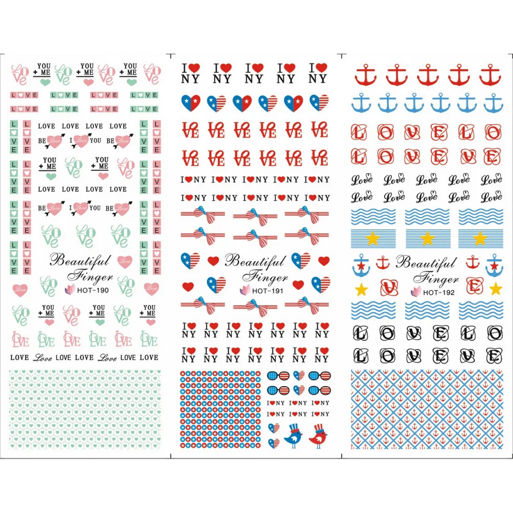 3 PACKS / LOT MOSAIC SWEET HEART ANCHOR NAIL TATTOOS STICKER WATER TRANSFER DECAL NAIL ART HOT190-192
3 PACKS / LOT MOSAIC SWEET HEART ANCHOR NAIL TATTOOS STICKER WATER TRANSFER DECAL NAIL ART HOT190-192