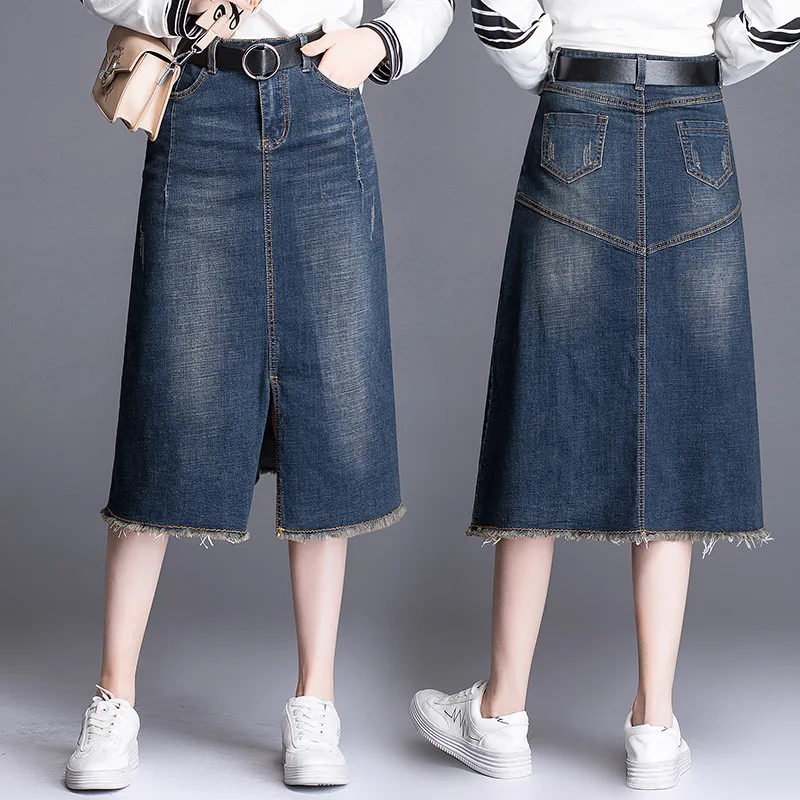 Фото 1232 женская джинсовая юбка для девочек новая весенняя и летняя Корейская версия с