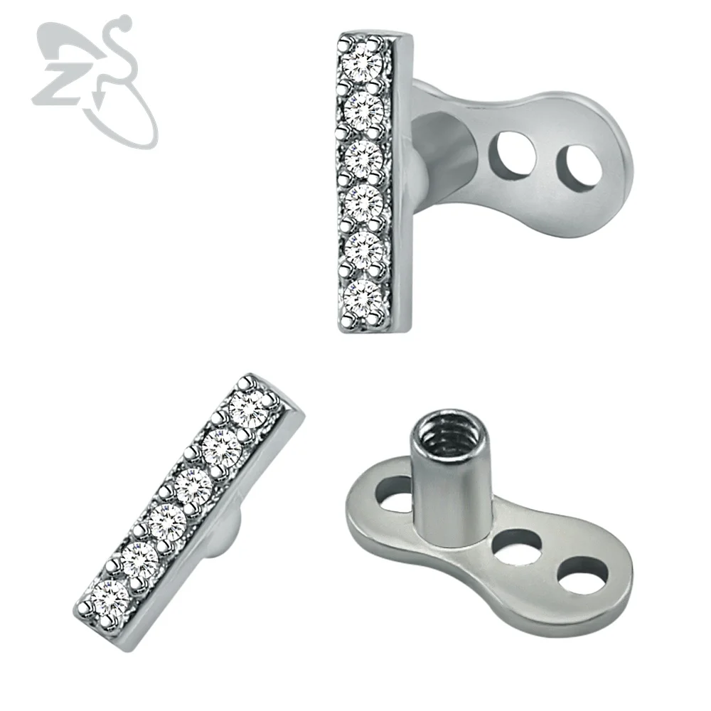 Simple Design Crystal Popular Micro Dermal Anchor Piercing Jewelry Internally Threaded Top Dermal Anchor Piercing With Holes
Simple Design Crystal Popular Micro Dermal Anchor Piercing Jewelry Internally Threaded Top Dermal Anchor Piercing With Holes