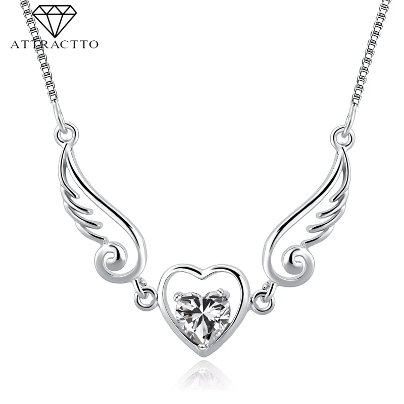 ATTRACTTO 2019 Creative Crystal Wings Heart Necklaces&Pendants Charm For Women Necklaces Jewelry Chain Necklace SNE190095
ATTRACTTO 2019 Creative Crystal Wings Heart Necklaces&Pendants Charm For Women Necklaces Jewelry Chain Necklace SNE190095