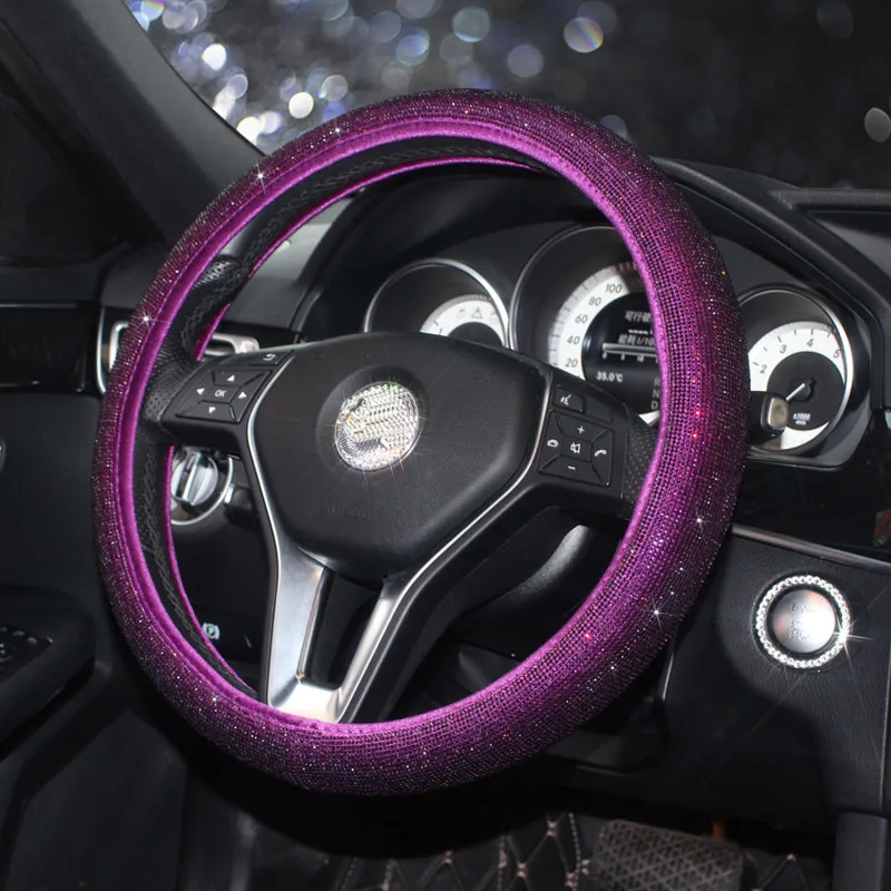 Full Crystal Rhinestones Steering Wheel Cover Diamond Car Steering-Wheel Auto Wheels Case Universal Size M 38cm Car Accessories
Full Crystal Rhinestones Steering Wheel Cover Diamond Car Steering-Wheel Auto Wheels Case Universal Size M 38cm Car Accessories