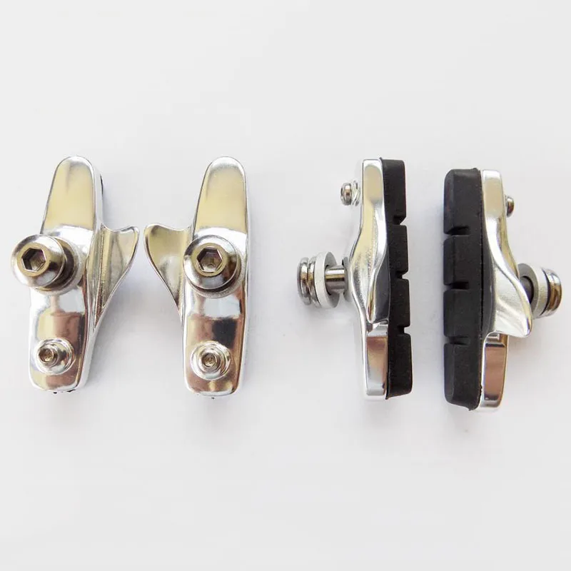 2 Pair Road Bike Brake Blocks Pads Shoes Bicycle Racing Caliper High Polished Alloy Holder With Cartridge Pads Cycling Accessory
2 Pair Road Bike Brake Blocks Pads Shoes Bicycle Racing Caliper High Polished Alloy Holder With Cartridge Pads Cycling Accessory