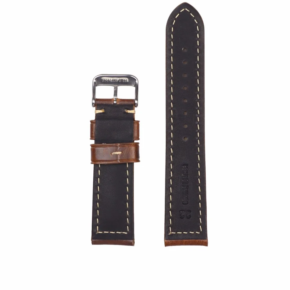 EACHE Oil Waxed Leather Watch Band Silver&Black Buckle 18mm 20mm 22mm Vintage Classcial Watch Band
EACHE Oil Waxed Leather Watch Band Silver&Black Buckle 18mm 20mm 22mm Vintage Classcial Watch Band