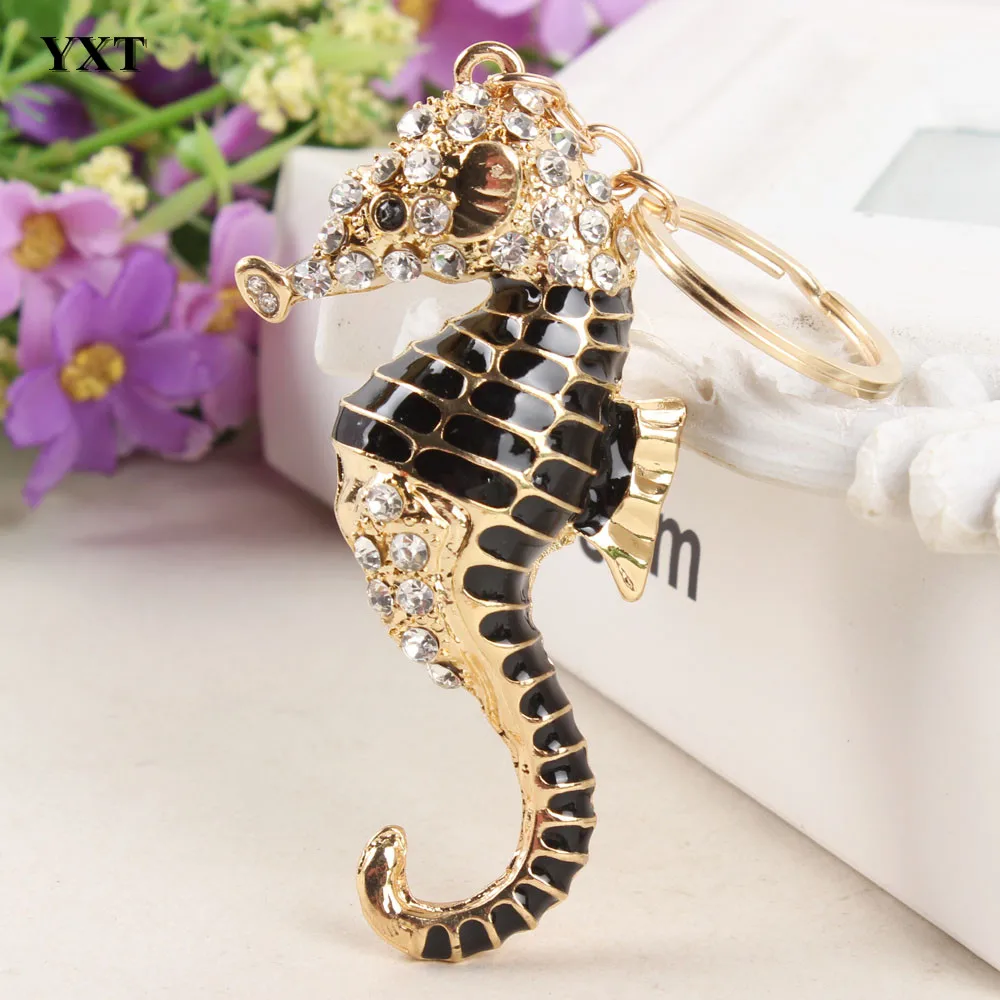 Black Ocean Sea Horse Hippocampal Cute Crystal Charm Purse Handbag Key Ring Keychain Party Creative Favorite Gift For Friend
Black Ocean Sea Horse Hippocampal Cute Crystal Charm Purse Handbag Key Ring Keychain Party Creative Favorite Gift For Friend