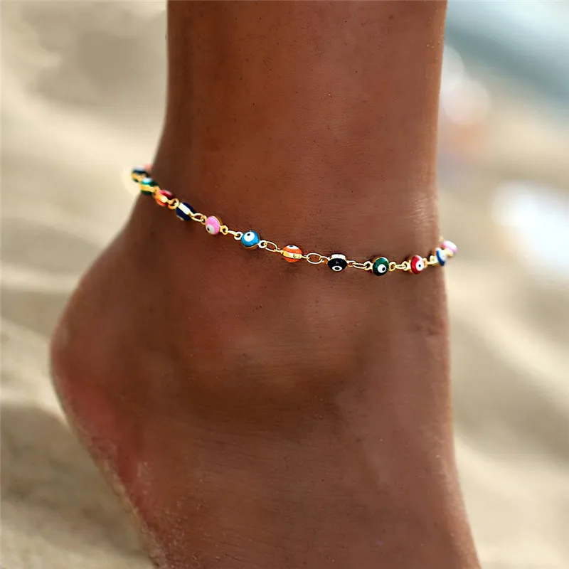 Fashion Colorful Crystal Beads Drop Anklets for Women Boho Gold Color Chain Ankle Bracelet Leg Bracelet Ocean Beach Foot Jewelry
Fashion Colorful Crystal Beads Drop Anklets for Women Boho Gold Color Chain Ankle Bracelet Leg Bracelet Ocean Beach Foot Jewelry