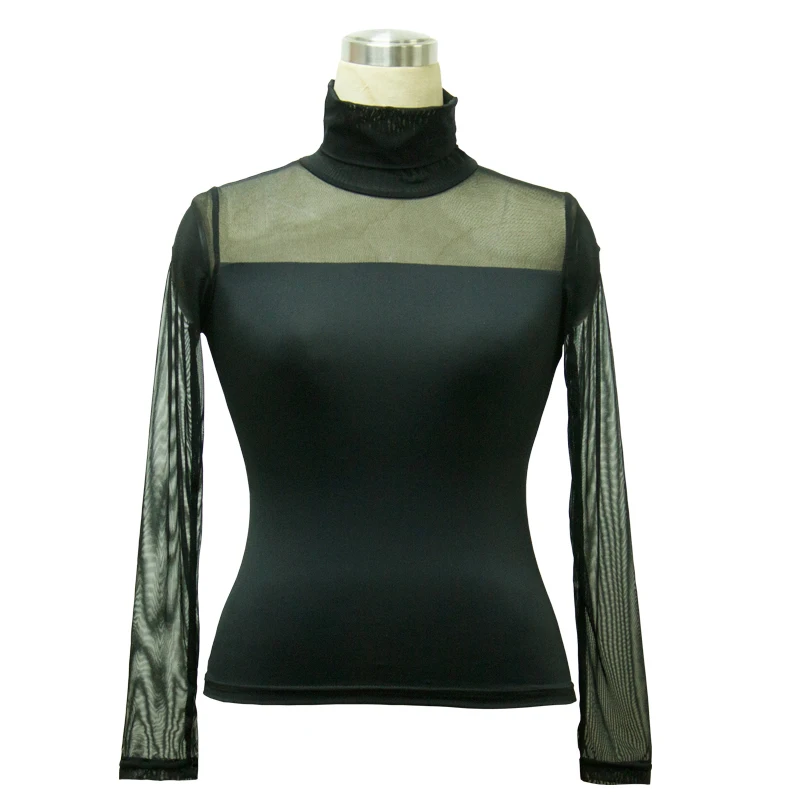 Latin Dance Top Women Black Net Yarn Long Sleeve Shirts Adults Salsa Tango Samba Dancing Clothes Practice Dancewear DNV11157
Latin Dance Top Women Black Net Yarn Long Sleeve Shirts Adults Salsa Tango Samba Dancing Clothes Practice Dancewear DNV11157