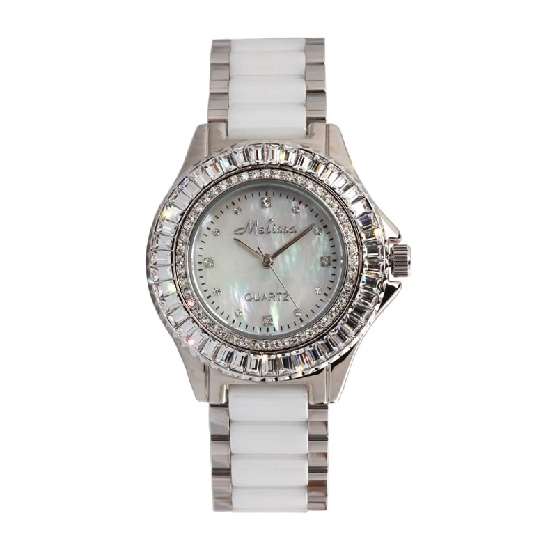MELISSA Elegant Lady Ceramic Bracelet Watch Women Shining Zircon Dress Wristwatch Natural Shell Timepiece Relogio feminino F2930
MELISSA Elegant Lady Ceramic Bracelet Watch Women Shining Zircon Dress Wristwatch Natural Shell Timepiece Relogio feminino F2930