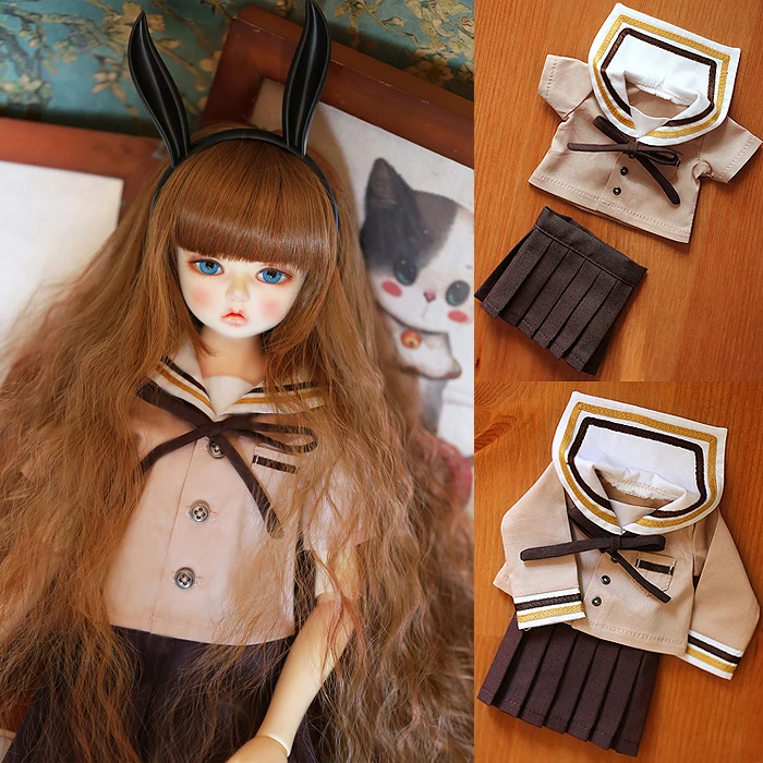 D01-P330 children handmade toy 1/6 1/3 1/4 Doll Accessories BJD/SD doll clothes light tan Sailor uniform set
D01-P330 children handmade toy 1/6 1/3 1/4 Doll Accessories BJD/SD doll clothes light tan Sailor uniform set
