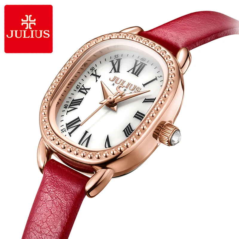 Julius Retro Square Dial Leather Watch Woman Casual Waterproof Quartz Wristwatches Luxury Dress Watch Gifts Montre Femme
Julius Retro Square Dial Leather Watch Woman Casual Waterproof Quartz Wristwatches Luxury Dress Watch Gifts Montre Femme