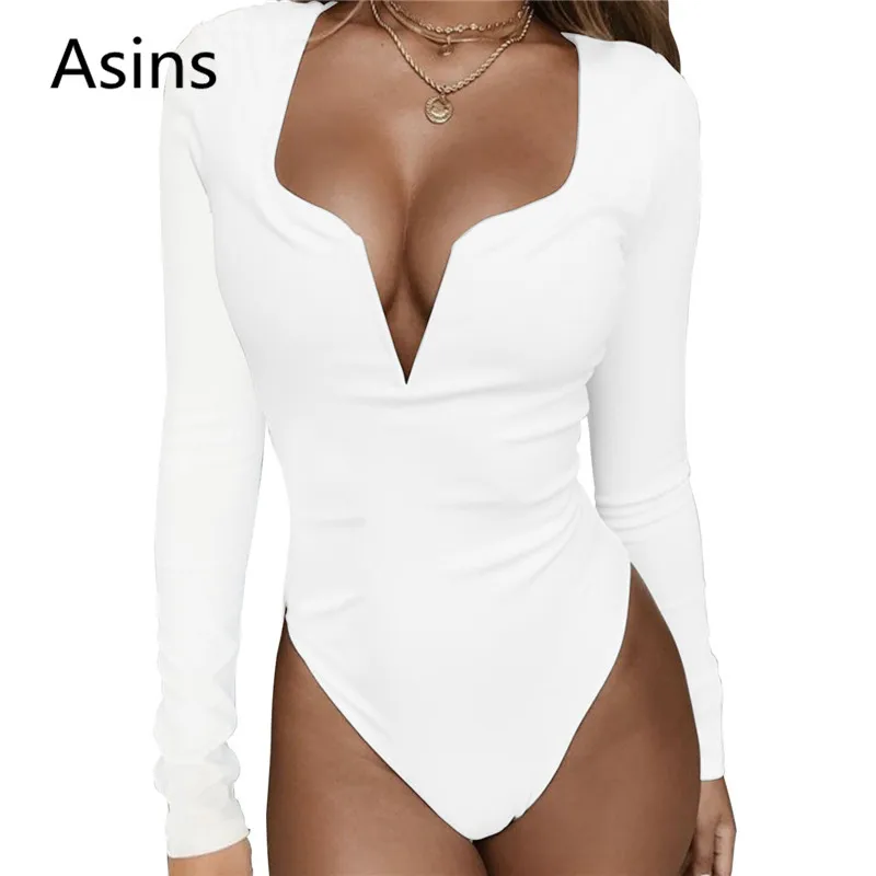 Asins Sexy nightclub jumpsuit 2019 spring summer new women's fashion sexy V-neck Elastic long-sleeved solid color slim jumpsuits
Asins Sexy nightclub jumpsuit 2019 spring summer new women's fashion sexy V-neck Elastic long-sleeved solid color slim jumpsuits