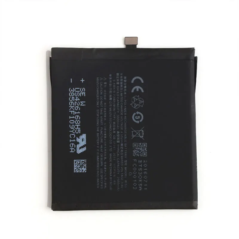 

100% Оригинальные резервного копирования для Meizu PRO 6 BT53 Батарея 2560 мАч смарт мобильный телефон для Meizu PRO 6 BT53 + + номер для отслеживания