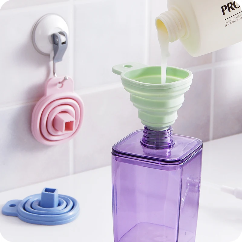4Pcs Mini Funnel Kitchen Oil Funnel Retractable Folding Liquid Funnel Silica Gel with hand
4Pcs Mini Funnel Kitchen Oil Funnel Retractable Folding Liquid Funnel Silica Gel with hand