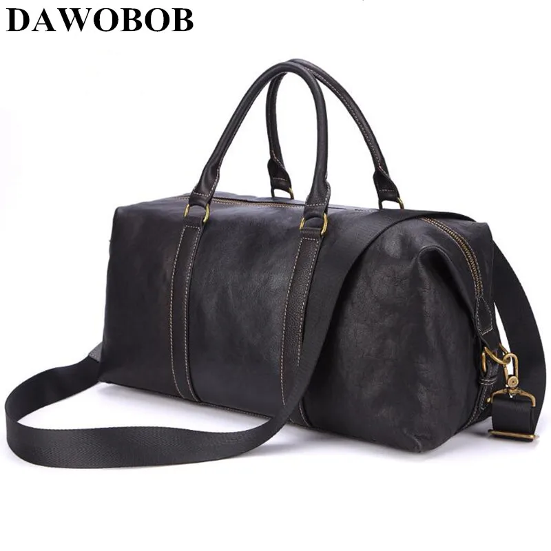 DAWOBOB Brand Genuine Leather Men's Large Travel Bags Black Bucket Handbags Weekend Big Shoulder Bag Men Business Luggage Bag
DAWOBOB Brand Genuine Leather Men's Large Travel Bags Black Bucket Handbags Weekend Big Shoulder Bag Men Business Luggage Bag
