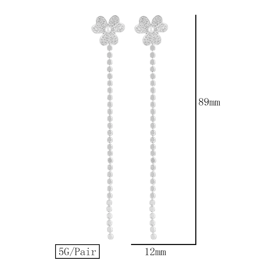SisCathy Luxury Rhinestone Cubic Zirconia Flower Earrings for Women Long Chain Party Wedding Earrings Fashion Jewelry
SisCathy Luxury Rhinestone Cubic Zirconia Flower Earrings for Women Long Chain Party Wedding Earrings Fashion Jewelry