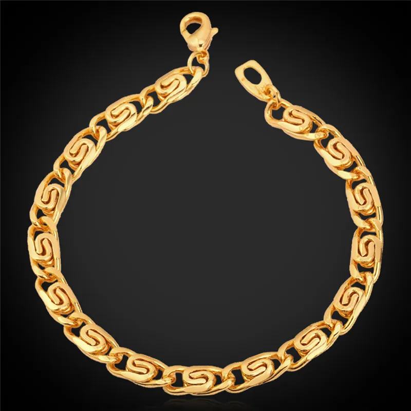 Men's Jewelry Bracelets Fashion Trendy High Quality Gold Color Vintage 21CM Chain Bracelet H750
Men's Jewelry Bracelets Fashion Trendy High Quality Gold Color Vintage 21CM Chain Bracelet H750