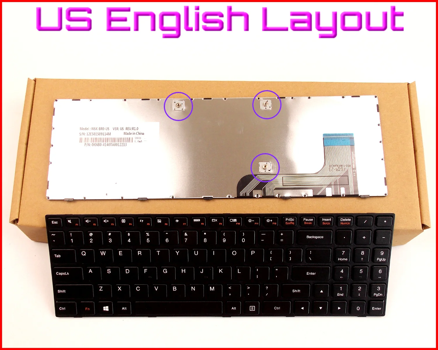 New Keyboard US English Version for Lenovo Ideapad 100-15 100-15IBY 100-15IB B50-10 PK131ER1A05 5N20h52634 9z. Laptop
New Keyboard US English Version for Lenovo Ideapad 100-15 100-15IBY 100-15IB B50-10 PK131ER1A05 5N20h52634 9z. Laptop