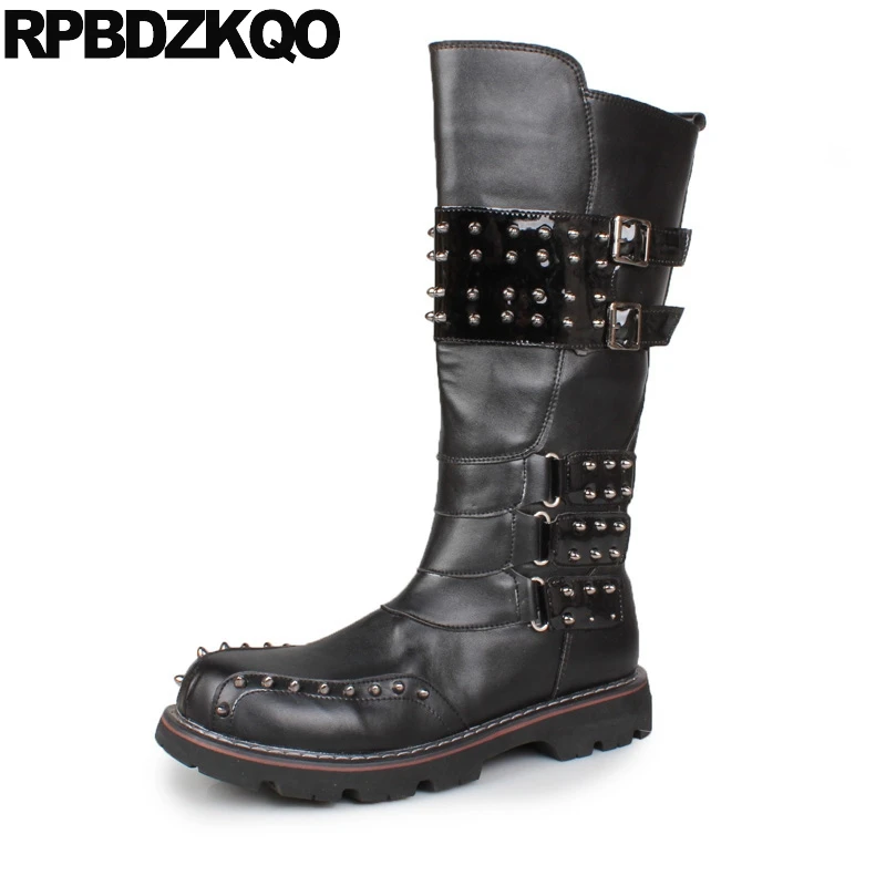 Embellished Zipper Fashion Knee High Stud Black Tall Sole Shoes Men Metalic Top Boots Mid Calf Male Comfortable 2021 Footwear
Embellished Zipper Fashion Knee High Stud Black Tall Sole Shoes Men Metalic Top Boots Mid Calf Male Comfortable 2021 Footwear