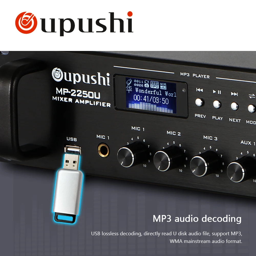 LED displaySmall mini amplifier250w USB amplifier SD card amplifier Mp3 amplifier FM amplifier