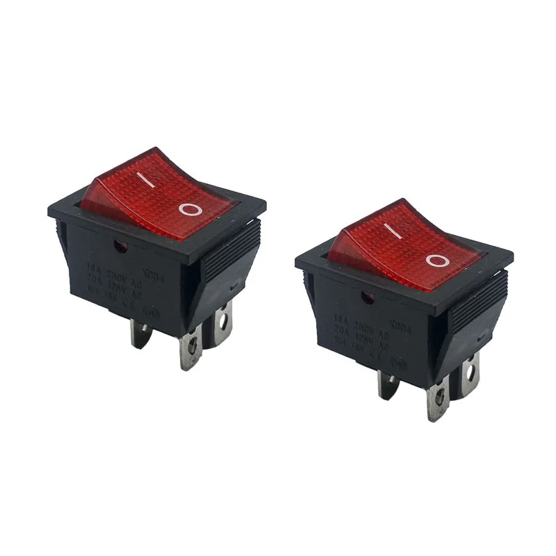 50 pcs Red LED 31*25mm DPST 4PIN Snap-in ON/OFF Position Snap Boat Rocker Switch 16A/250V High Quality Copper feet
50 pcs Red LED 31*25mm DPST 4PIN Snap-in ON/OFF Position Snap Boat Rocker Switch 16A/250V High Quality Copper feet