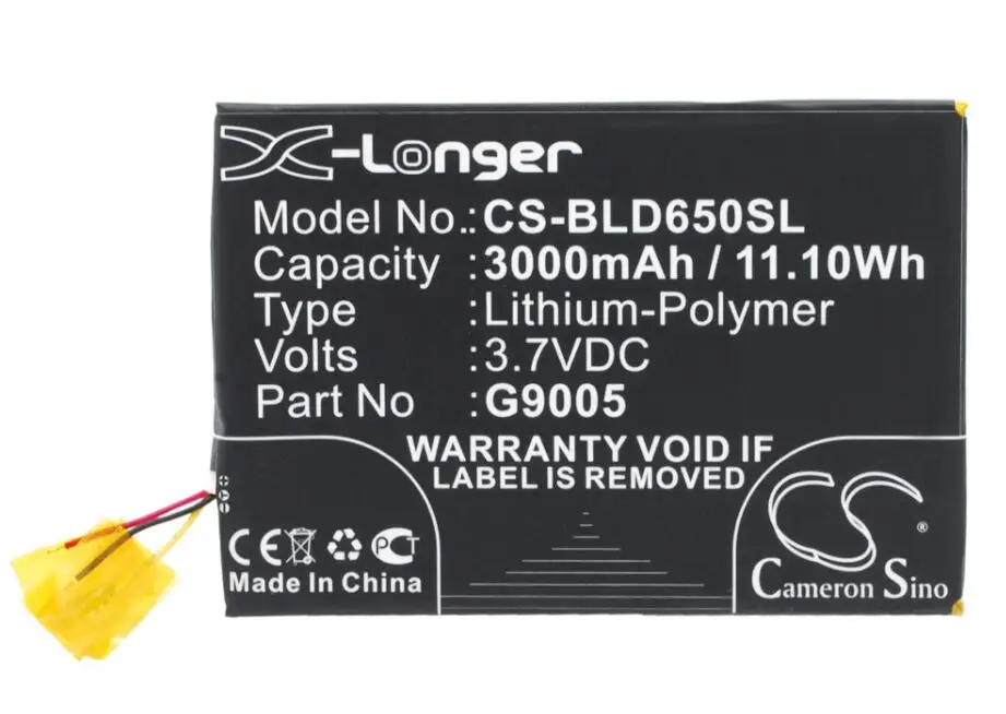 Cameron Sino 3000mah battery for BLU D650 D650A D650i D651 D651L D651U Studio 6.0 HD G9005 Mobile, SmartPhone Battery
Cameron Sino 3000mah battery for BLU D650 D650A D650i D651 D651L D651U Studio 6.0 HD G9005 Mobile, SmartPhone Battery