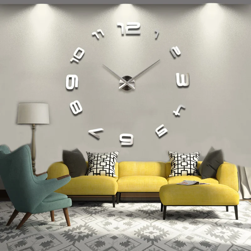 HOT 3d diy Acrylic miroir wall stickers clock watch clocks Quartz Modern reloj de pared home decoration new | Дом и сад