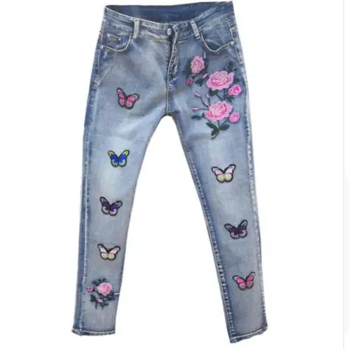 Embroidered Butterfly Flower Jeans New Fashion Women Elastic Skinny Stretch Jeans Casual Jeans Pencil Pants
Embroidered Butterfly Flower Jeans New Fashion Women Elastic Skinny Stretch Jeans Casual Jeans Pencil Pants