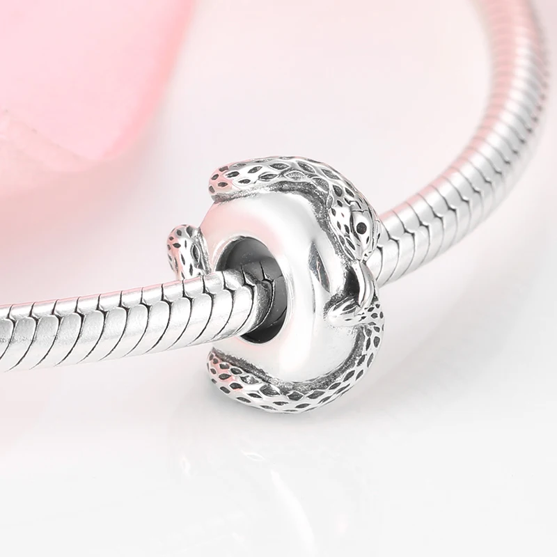Hot sale 925 Sterling Silver python Stopper spacer beads fit Charm Original Mikiwuu Bracelet Bead For Jewelry Making | Украшения и
