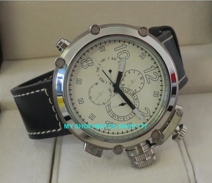 PARNIS 50 mm big watch U Automatic Self-Wind movement Mmultifunction mechanical Wristwatches Put on the right hand 323aa
PARNIS 50 mm big watch U Automatic Self-Wind movement Mmultifunction mechanical Wristwatches Put on the right hand 323aa