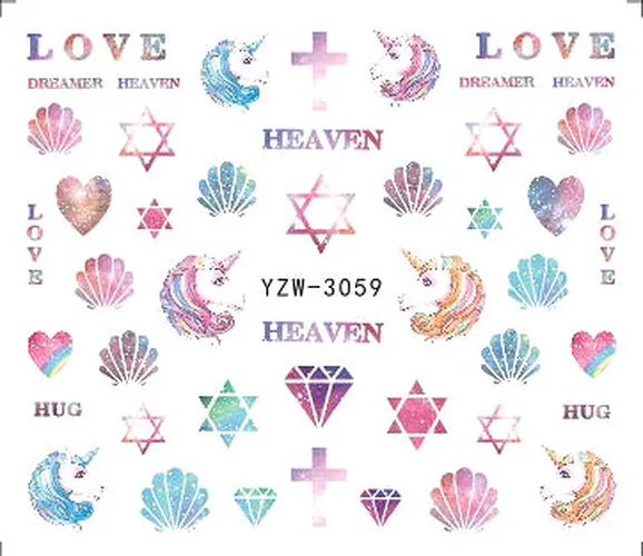 2Sheets Unicorn Nail Art Stickers Hot Pink Cartoon Water Decals Manicure Kawaii Heart 3d Decors Supply for Nails Design Decors
2Sheets Unicorn Nail Art Stickers Hot Pink Cartoon Water Decals Manicure Kawaii Heart 3d Decors Supply for Nails Design Decors