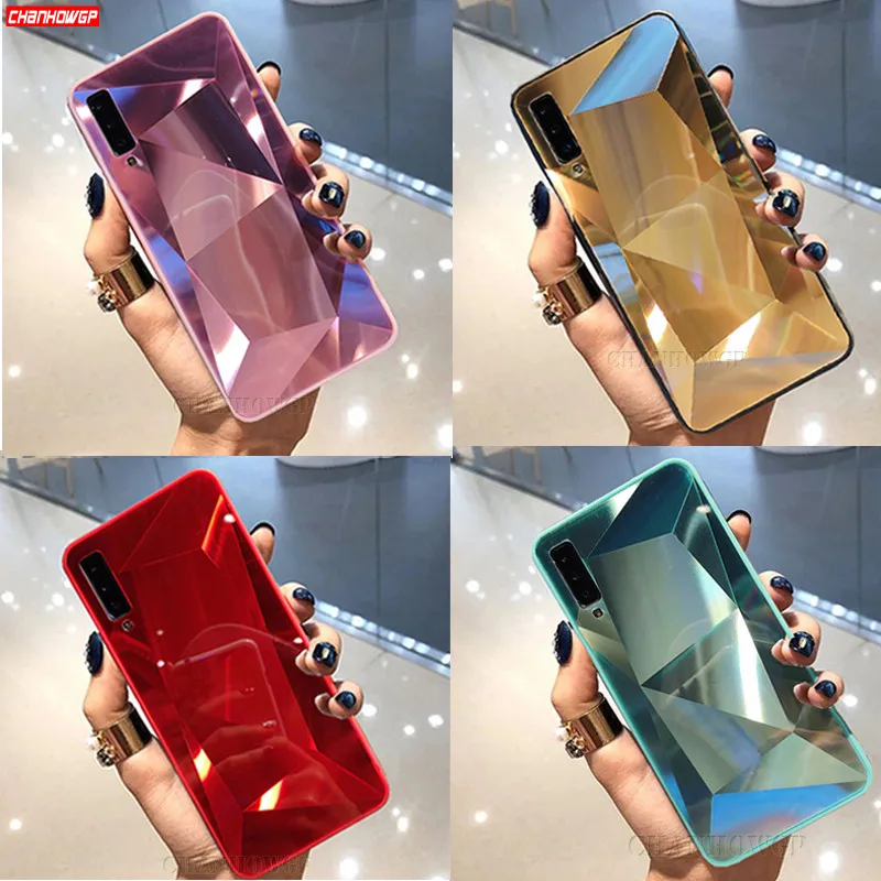Зеркальный чехол с 3D бриллиантами для Samsung Galaxy A50 A30 A40 A10 A20 A70 M10 M20 M30 A7 2018 A750