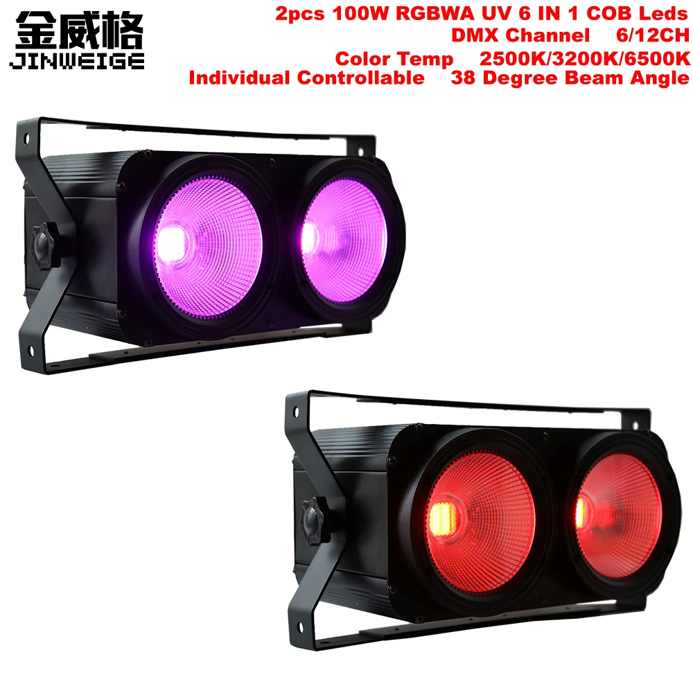 Free Shipping 2pcs/lot Professional 2x100W RGBWA UV 6 IN 1 COB Blinder 2 Eyes COB LED Audience Light High Power DMX Led Par
Free Shipping 2pcs/lot Professional 2x100W RGBWA UV 6 IN 1 COB Blinder 2 Eyes COB LED Audience Light High Power DMX Led Par