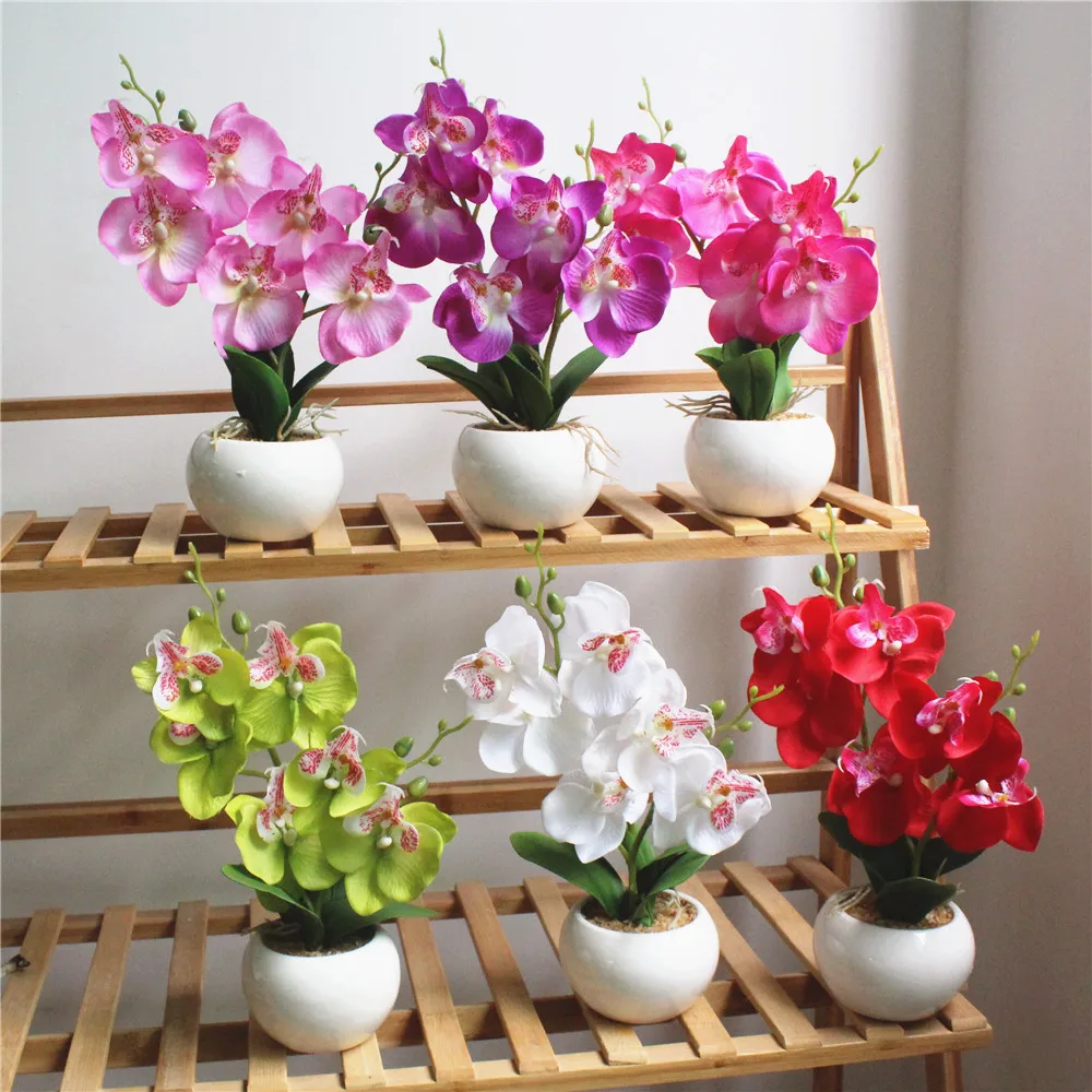 Artificial Flower Bonsai Butterfly Orchid Silk Fake Flowers Potted Plant for Home Garden Decoration Supplies AQ128
Artificial Flower Bonsai Butterfly Orchid Silk Fake Flowers Potted Plant for Home Garden Decoration Supplies AQ128