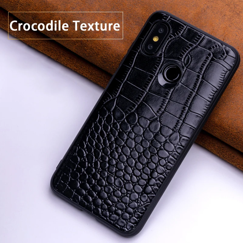 Phone Case For Xiaomi Mi 8 9se 9T A1 A2 A3 Lite Mix 2S 3 Max Crocodile Texture Back Cover Redmi Note 5 6 7 Pro 6A 7A Capa | Мобильные
