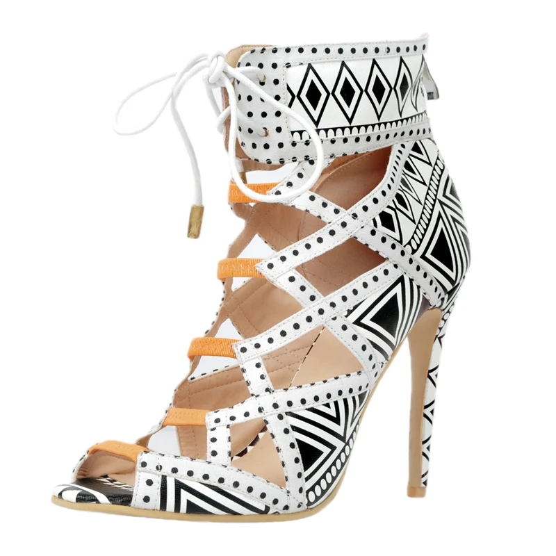 Polka Dot Gladiator Style Women Sandal High Heels Open Toe Lace-Up Cut-Out Womens Luxury Designer Shoes Gladiator Sandals
Polka Dot Gladiator Style Women Sandal High Heels Open Toe Lace-Up Cut-Out Womens Luxury Designer Shoes Gladiator Sandals