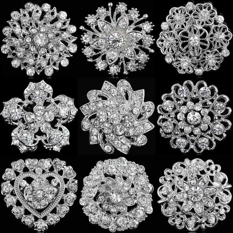 Rhinestone Crystal Silver Flower Brooches for Women Men Wedding Bridal Party Round Bouquet Brooch Pin Clear
Rhinestone Crystal Silver Flower Brooches for Women Men Wedding Bridal Party Round Bouquet Brooch Pin Clear