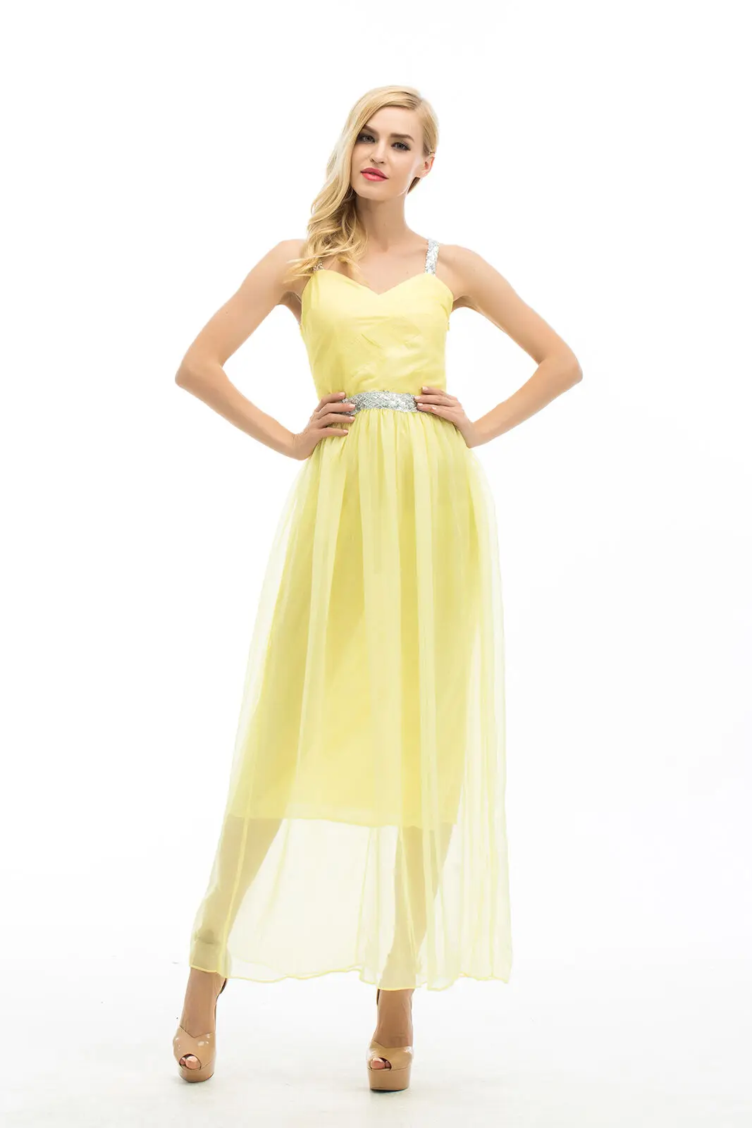 New Women Long Chiffon Dress Lace Evening Formal Party Dress Elegant Beach Party Vestidos
New Women Long Chiffon Dress Lace Evening Formal Party Dress Elegant Beach Party Vestidos