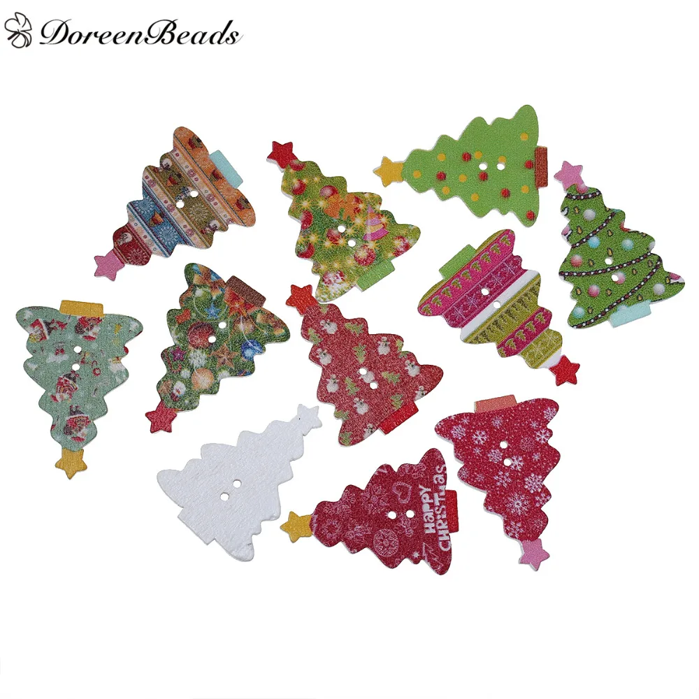 DoreenBeads Wood Sewing Buttons Scrapbooking Christmas Tree At Random 2 Holes 35mm(1 3/8") x 25mm(1"), 10 PCs
DoreenBeads Wood Sewing Buttons Scrapbooking Christmas Tree At Random 2 Holes 35mm(1 3/8") x 25mm(1"), 10 PCs