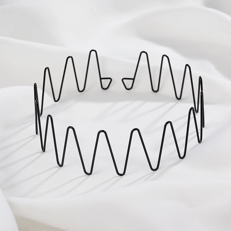 CHIMERA Metal Hair Hoop for Men Women Simple Headband Outdoor Sports Fashion Wavy Hairbands Black Spring Hair Band Headdress
CHIMERA Metal Hair Hoop for Men Women Simple Headband Outdoor Sports Fashion Wavy Hairbands Black Spring Hair Band Headdress
