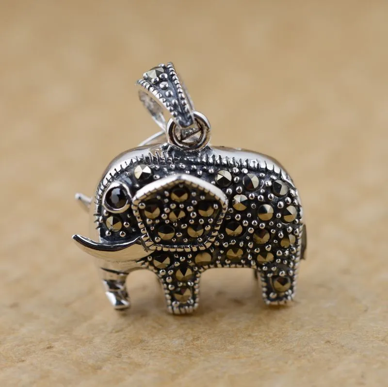 BESTLYBUY Authentic 925 Sterling Silver Mosaic Elephant Pendants Women Men Child Accessories Gifts Antique Animal Pendant
BESTLYBUY Authentic 925 Sterling Silver Mosaic Elephant Pendants Women Men Child Accessories Gifts Antique Animal Pendant